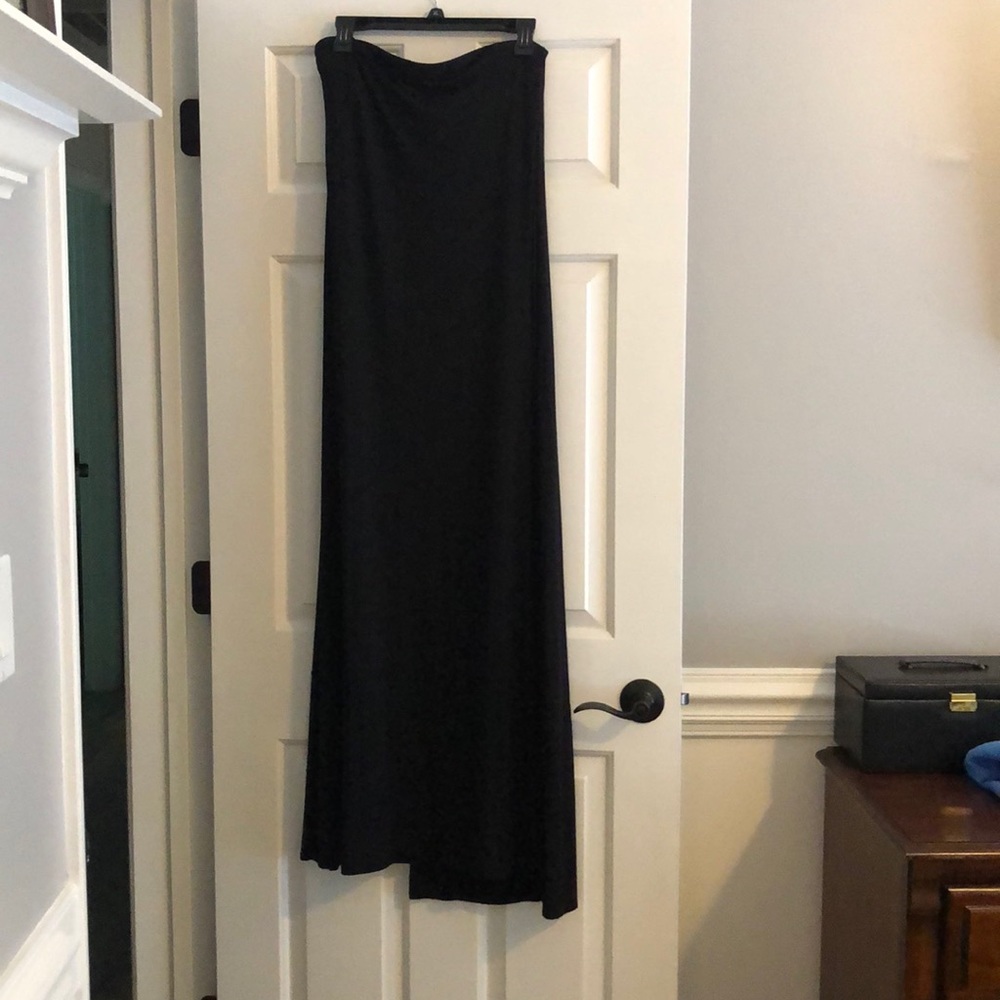 Black maxi with added detail on one side